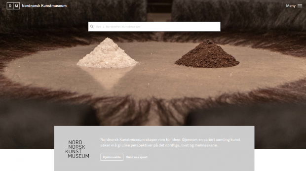 Nordnorsk Kunstmuseums forside i Digitalt Museum