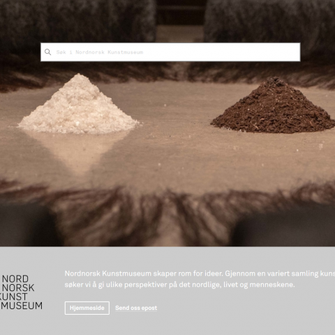 Nordnorsk Kunstmuseums forside i Digitalt Museum
